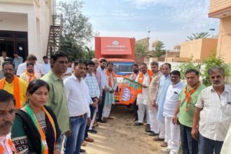 Rajasthan Election:चुनाव प्रचार- प्रसार हेतू भाजपा के एल. ई. डी. रथ