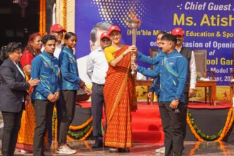 Delhi State School Games कार्यक्रम का उद्घाटन करते हुए शिक्षा मंत्री