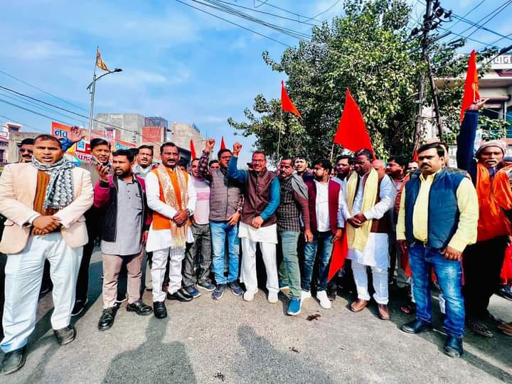 Ayodhya Dham से पहुंचे पूजित अच्छत कलश यात्रा का हुआ जोरदार स्वागत 2 Ayodhya धाम से पहुंचे पूजित अच्छत कलश यात्रा