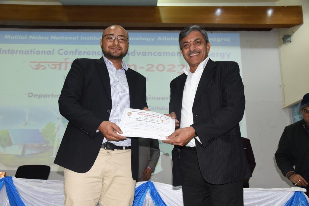 MNNIT इलाहाबाद में आयोजित ऊर्जा संगम अंतर्राष्ट्रीय सम्मेलन में शामिल सुनील कुमार