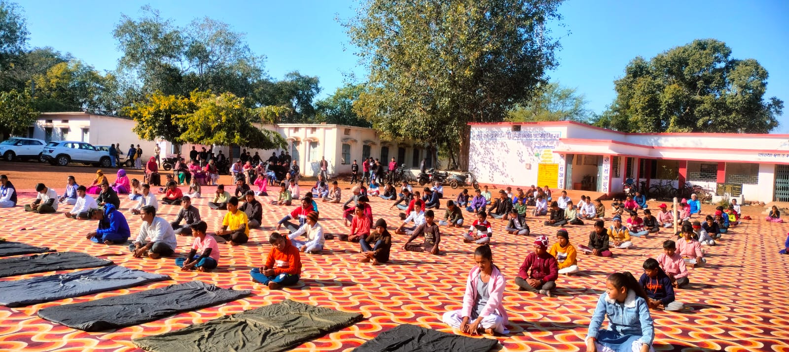 Surya Namaskar कार्यक्रम घाटीगांव में आयोजित हुआ