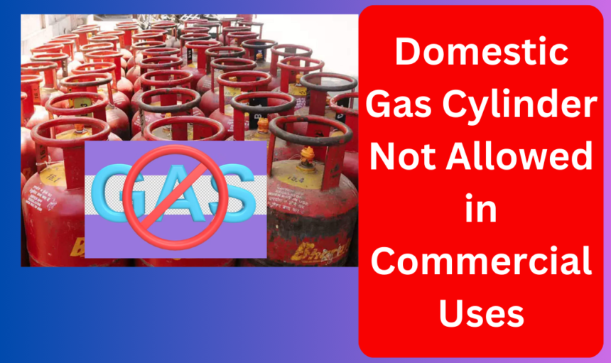 Domestic Gas Cylinder seized for commercial use