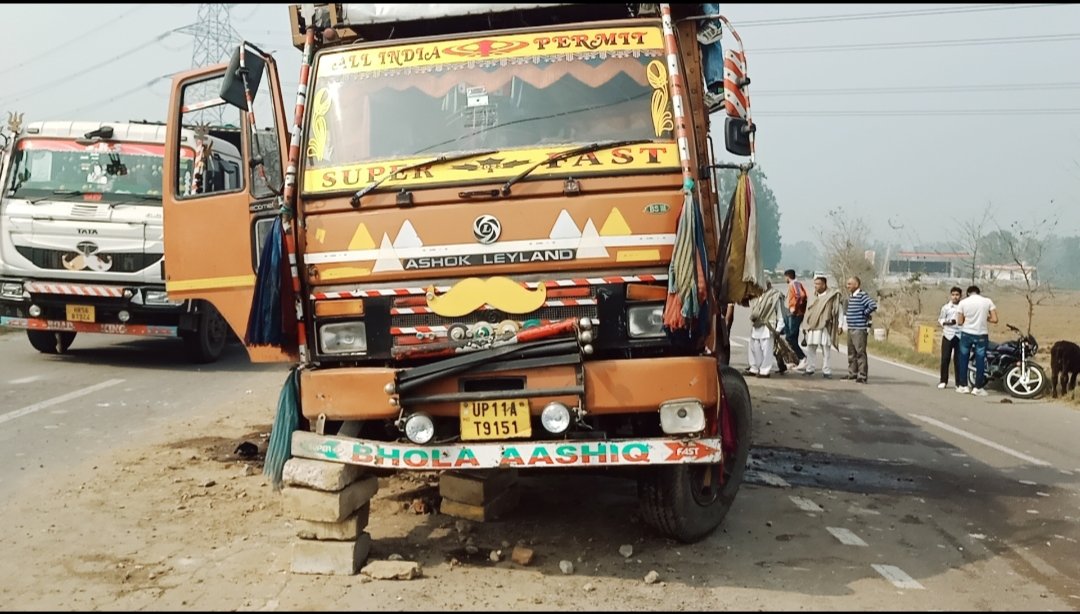 Haryana Police की बड़ी लापरवाही बस्तली मोड़ पर खड़ा कैंटर बन रहा मौत का कारण 