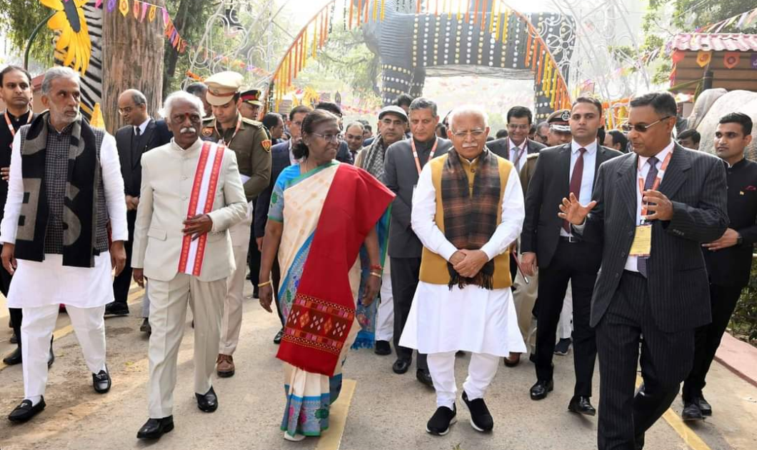 President ने 37वें सूरजकुंड अंतरराष्ट्रीय शिल्प मेले का उद्घाटन किया