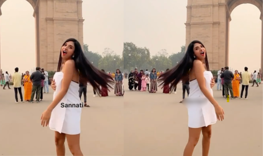 Viral Video : लड़कियों को चढ़ा रील्स का पागलपन? इंडिया गेट पर सारे कपड़े उतार कर बनाई रील