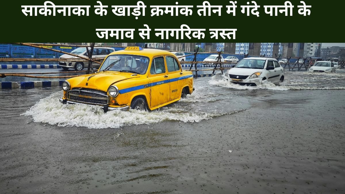 साकीनाका के खाड़ी क्रमांक तीन में गंदे पानी के जमाव से नागरिक त्रस्त